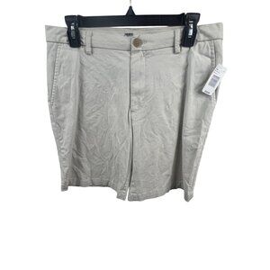 Saltwater Izod NWT Mens 9.5''' Twill Stretch Shorts Sz 42 Beige Gorpcore Outdoor